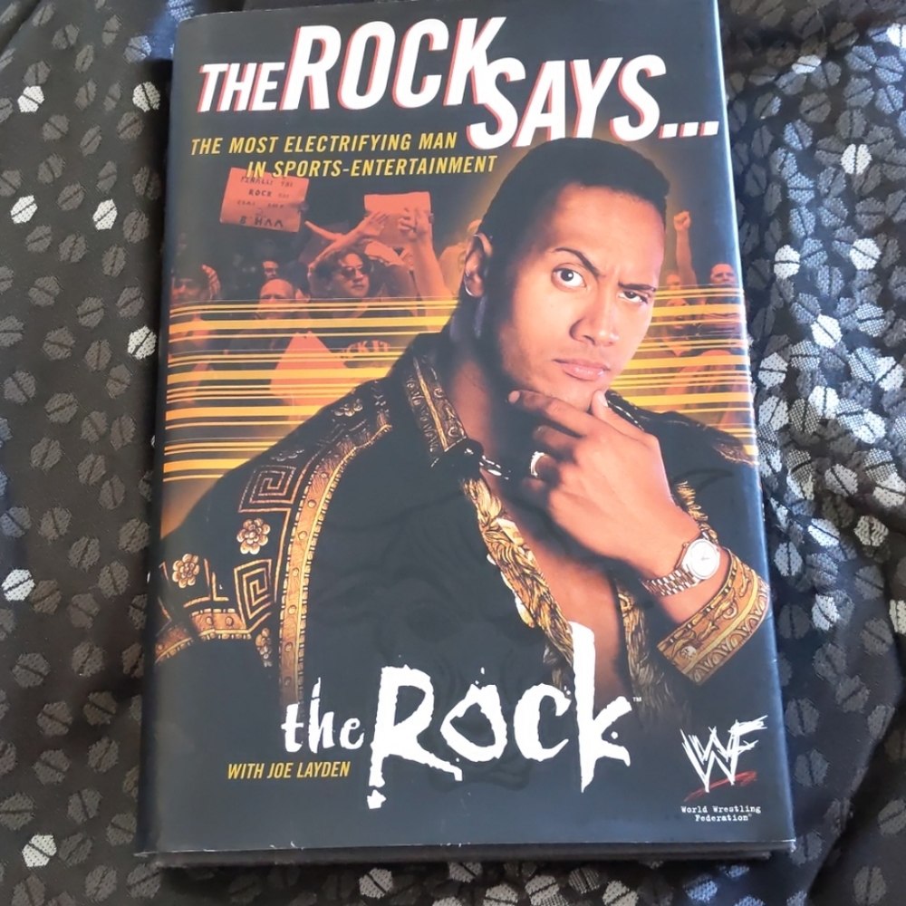 WWF The Rock's book hard cover
